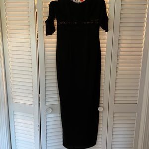 Black off shoulder gown